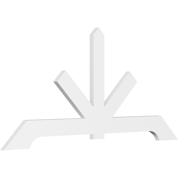 Ekena Millwork Vanguard Architectural Grade PVC Gable Bracket, 96"W x 44"H x 2"D x 6"F, 11/12 Pitch GBP096X44X0206VAN00 - main
